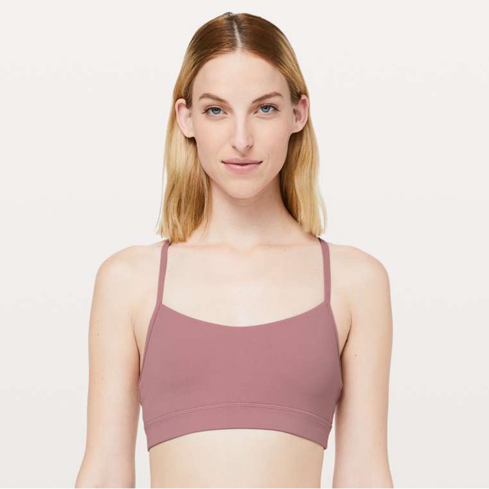 Lululemon Pink Flow Y Bra, Size 8